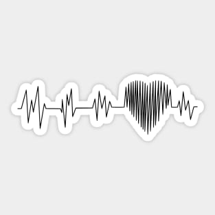 ECG Heart Rate | Shaped Heart | Heart Beat Sticker